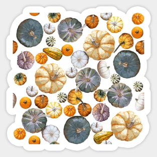 Pumpkin Tile 2 (Dark Green) Sticker